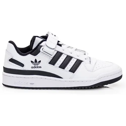 Weiße Ledersneakers mit Ikonischen Bändern , Herren, Größe: 42 2/3 EU - adidas Originals - Modalova