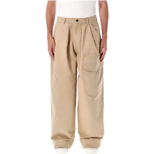 Cremefarbene Relaxte Cargo Hose Aw24 - JW Anderson - Modalova