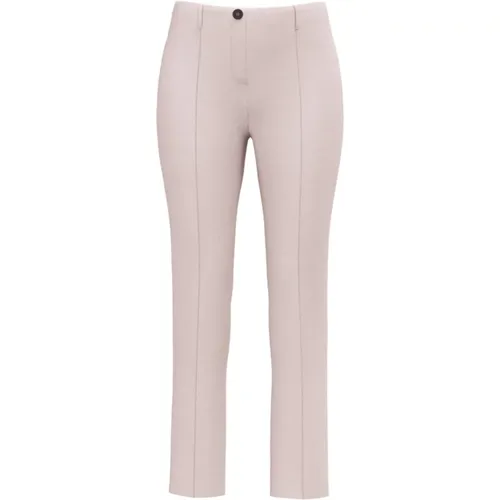 Stretch Cropped Trousers - Bisque Small Model , female, Sizes: XL - Marc Cain - Modalova