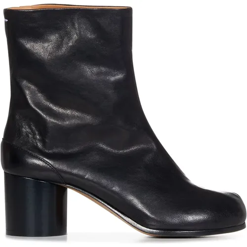 Leather Ankle Boots with Split-Toe Shape , female, Sizes: 3 UK, 3 1/2 UK, 5 UK, 4 UK, 4 1/2 UK - Maison Margiela - Modalova