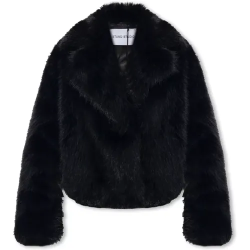 Samara faux fur jacket , female, Sizes: S, M, XS, 2XS - Stand Studio - Modalova