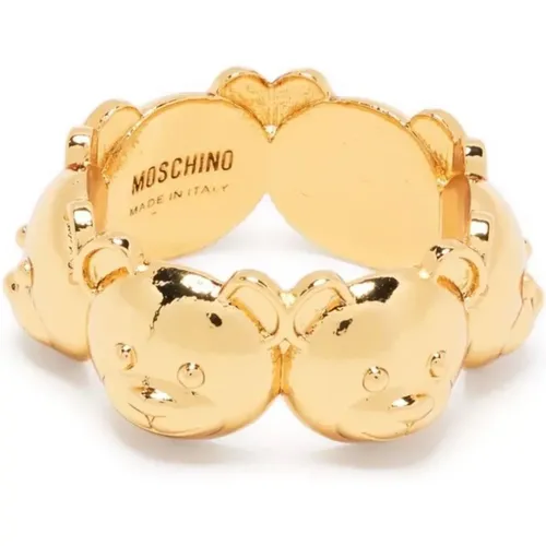 Goldener Casual Ring , Damen, Größe: ONE Size - Moschino - Modalova