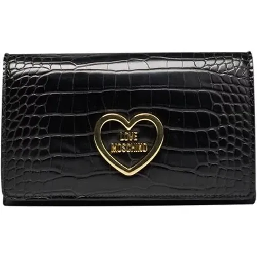 Schwarze Umhängetasche mit Kette - Love Moschino - Modalova