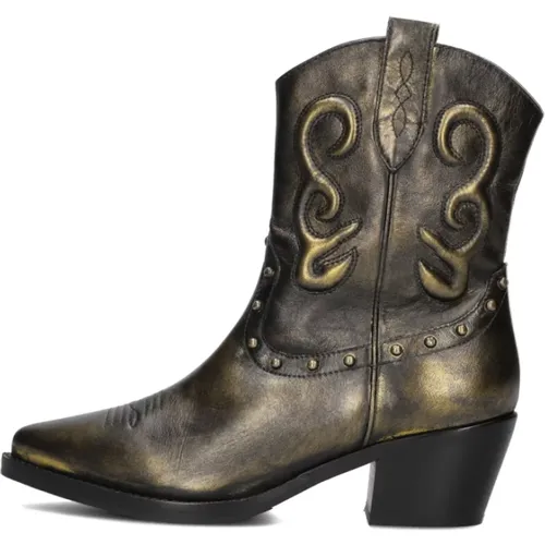 Goldene Cowboy Stiefel Viv 1-A , Damen, Größe: 38 EU - Goosecraft - Modalova