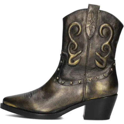 Goldene Cowboy Stiefel Viv 1-A , Damen, Größe: 41 EU - Goosecraft - Modalova