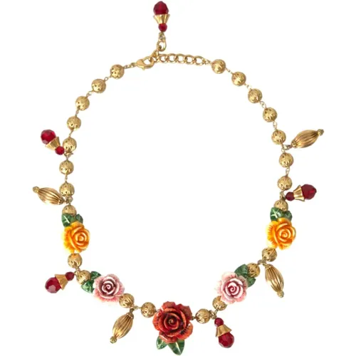 Kristallblumen Kugelkette Halskette - Dolce & Gabbana - Modalova