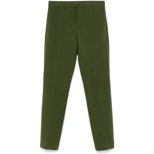 Khaki Stretch Jersey Hose mit Falte , Damen, Größe: M - Fabiana Filippi - Modalova