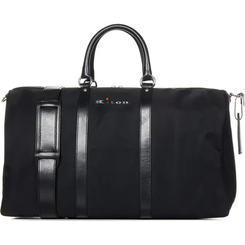 Double-Zip Leather Duffle Bag , male, Sizes: ONE SIZE - Kiton - Modalova