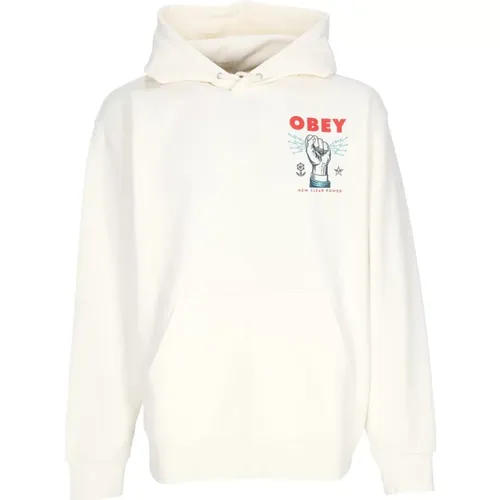 Leichter Kapuzenpullover Clear Power Fleece , Herren, Größe: S - Obey - Modalova