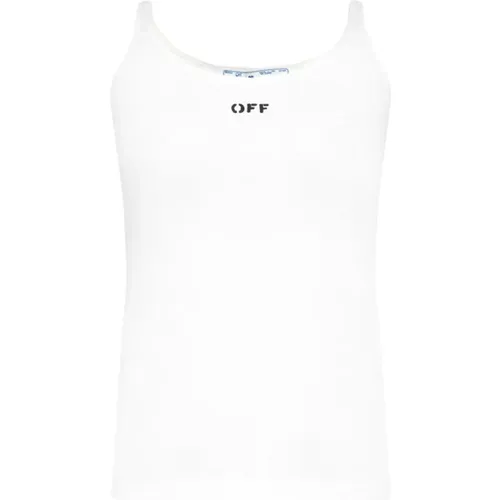 Off , Ärmelloses Top , Damen, Größe: XS - Off White - Modalova