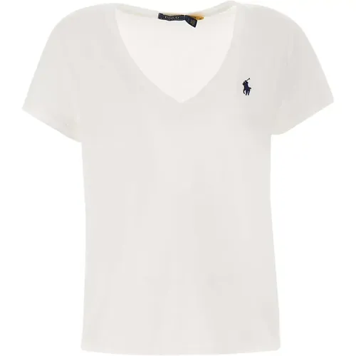 Weiße Polo T-Shirts und Polos , Damen, Größe: M - Ralph Lauren - Modalova