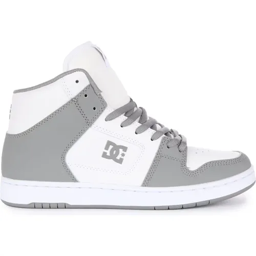 Manteca 4 Hi White Grey Trainers , male, Sizes: 6 1/2 UK, 10 1/2 UK, 12 UK, 10 UK, 9 UK, 8 1/2 UK - DC Shoes - Modalova