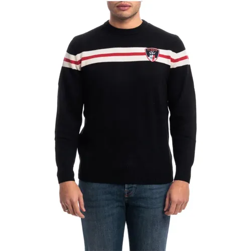 Striped Crew Neck Sweater , male, Sizes: XL, L, M - MC2 Saint Barth - Modalova