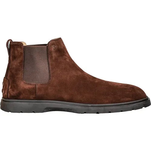 Italian Leather Ankle Boots , male, Sizes: 9 1/2 UK, 10 UK - TOD'S - Modalova