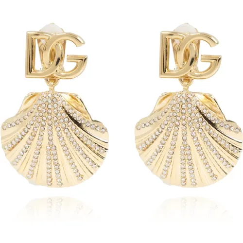 Ohrringe mit muschelförmigem Anhänger - Dolce & Gabbana - Modalova