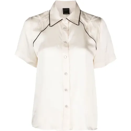 Enigma Weiße Bluse mit Rodeo-Stickerei , Damen, Größe: M - pinko - Modalova