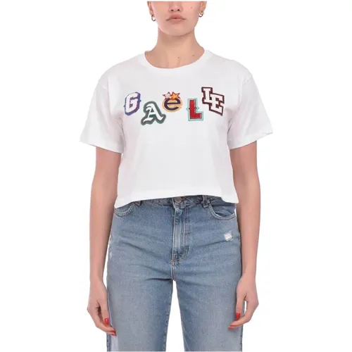 Kurzarm T-Shirt , Damen, Größe: S - Gaëlle Paris - Modalova