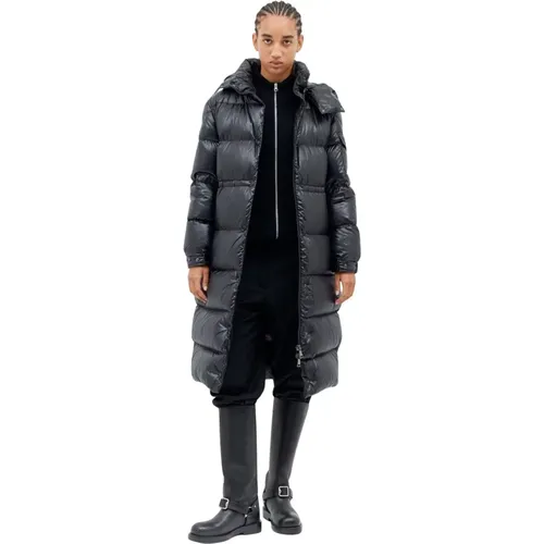 Gepolsterter langer Daunenmantel aus Nylon - Moncler - Modalova