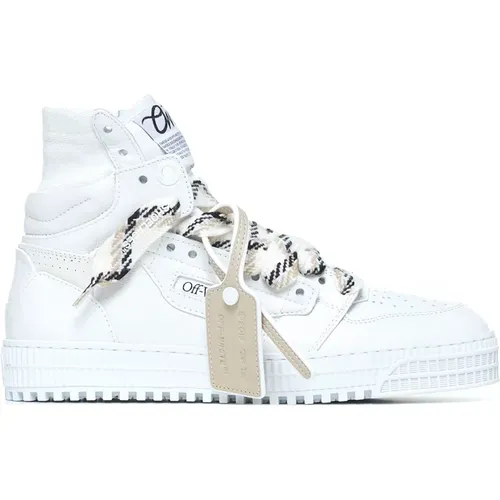 Off , High-Top Sneakers with Tricolor Lacing , female, Sizes: 3 UK, 7 UK, 8 UK, 4 UK, 6 UK, 5 UK - Off White - Modalova