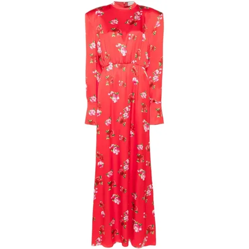 Floral Print Silk Dress , female, Sizes: S - Magda Butrym - Modalova