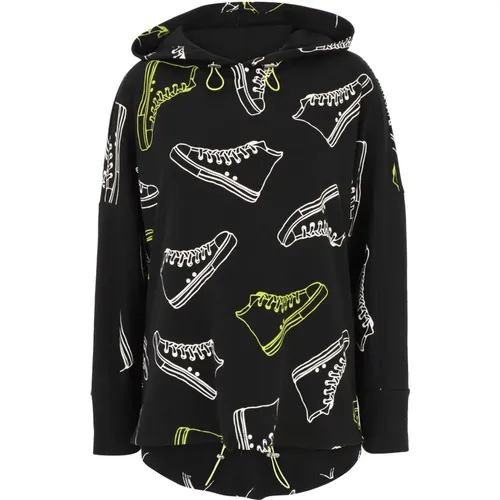 Sneakers Print Hooded Sweatshirt - Doris Streich - Modalova