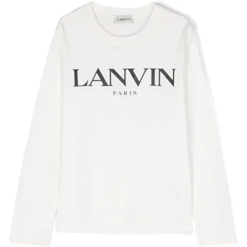 Weißes Baumwoll-Jersey Jungen T-Shirt - Lanvin - Modalova