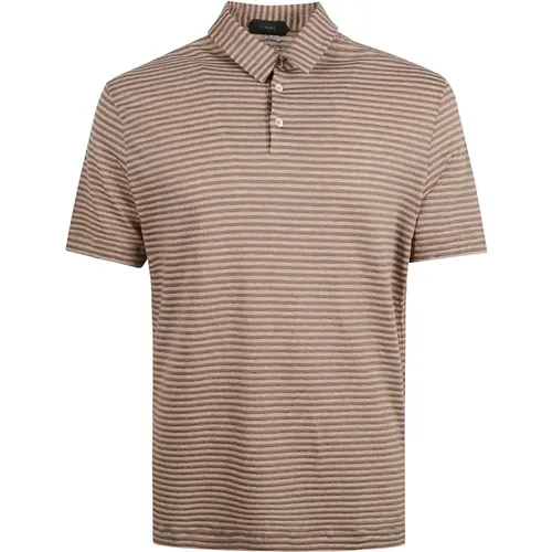 Stripe Polo Shirt , male, Sizes: 2XL, 3XL - Zanone - Modalova