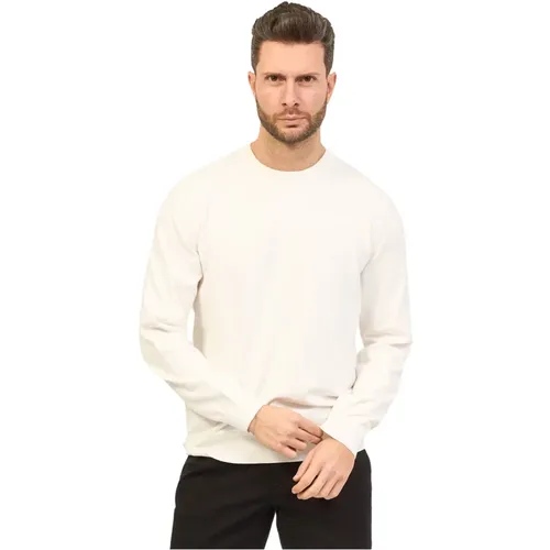 Essentieller weißer Pullover mit gesticktem Logo , Herren, Größe: 3XL - Hugo Boss - Modalova