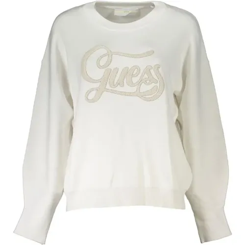 Embroidered Crewneck Sweater , female, Sizes: XS - Guess - Modalova