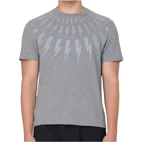 Stilvolle Graue T-Shirts und Polos , Herren, Größe: XL - Neil Barrett - Modalova