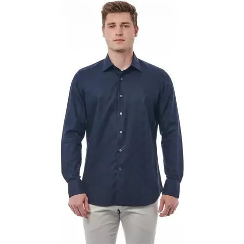Regular Collar Cotton Shirt , male, Sizes: M - Bagutta - Modalova