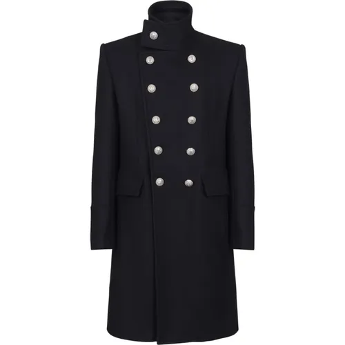 Wool Double-Breasted Coat , male, Sizes: XL - Balmain - Modalova