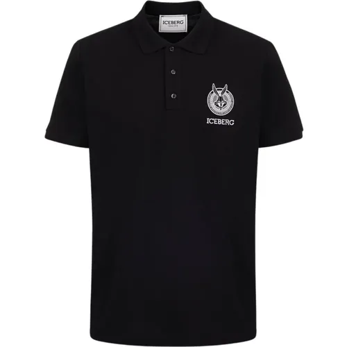 Polo-Shirt mit Cartoon-Grafik , Herren, Größe: S - Iceberg - Modalova