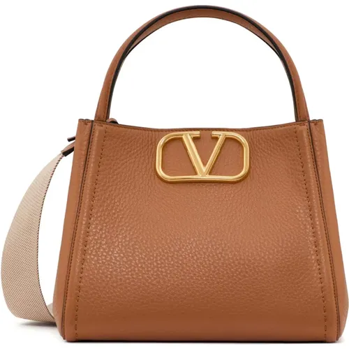 Leather Shoulder Bag Magnetic Closure , female, Sizes: ONE SIZE - Valentino Garavani - Modalova