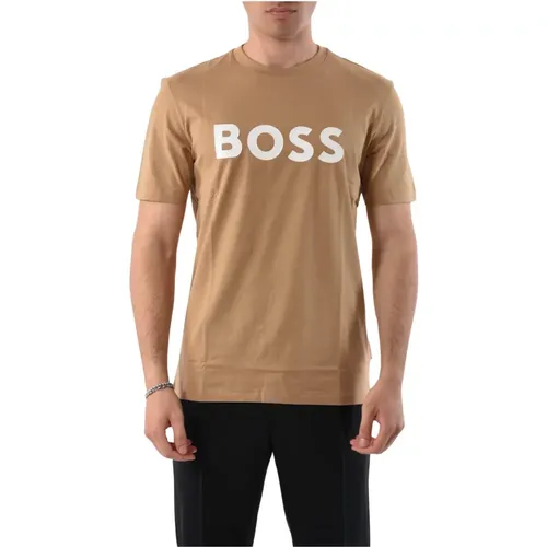 Cotton Logo T-shirt Regular Fit , male, Sizes: M, 2XL, XL, L - Hugo Boss - Modalova