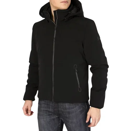 Quilted Hooded Men Jacket , male, Sizes: M, XL - YES ZEE - Modalova