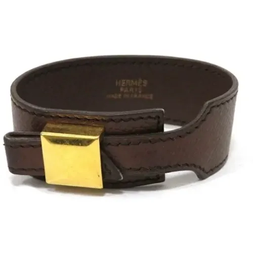 Pre-owned Hermès Leather Bracelet , female, Sizes: ONE SIZE - Hermès Vintage - Modalova