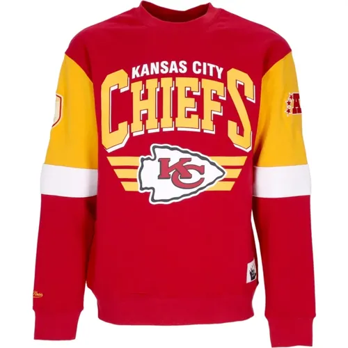 Kansas City Chiefs Crewneck Sweatshirt , male, Sizes: XL, M, L - Mitchell & Ness - Modalova