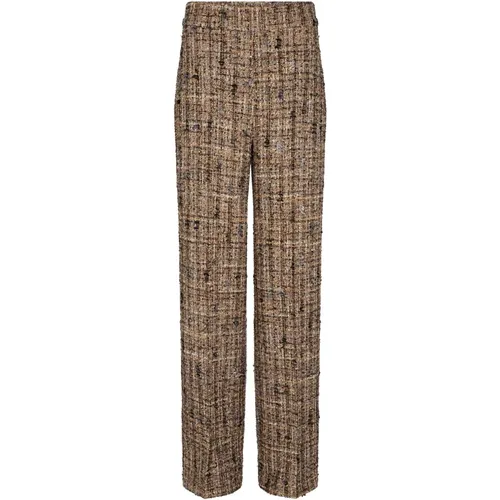 Beautiful Boucle Pants with High Waist and Straight-Leg Fit , female, Sizes: 2XL - MOS MOSH - Modalova