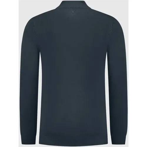 Essential Knitwear Halfzip Sweater Navy , male, Sizes: M, S, L - Pure Path - Modalova