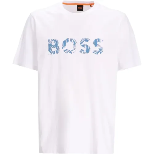 Ocean T-shirt, 100% Cotton , male, Sizes: 3XL - Hugo Boss - Modalova