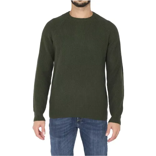 Dark Men Sweater Round Knit , male, Sizes: XL - Sun68 - Modalova