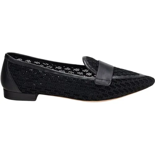 Schwarze Mesh Loafers , Damen, Größe: 39 EU - AGL - Modalova