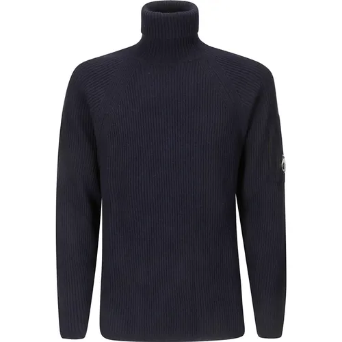 Lambswool Rollkragen Strickpullover , Herren, Größe: L - C.P. Company - Modalova