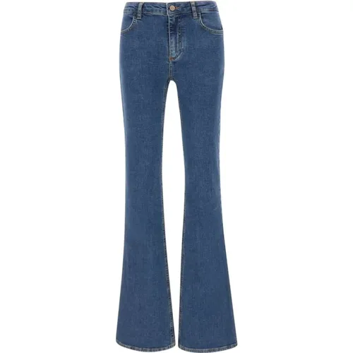 Flare Denim Jeans with Phi Logo , female, Sizes: S, M - Philosophy di Lorenzo Serafini - Modalova