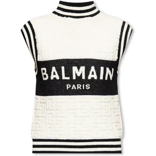 Ärmelloses Oberteil , Damen, Größe: M - Balmain - Modalova