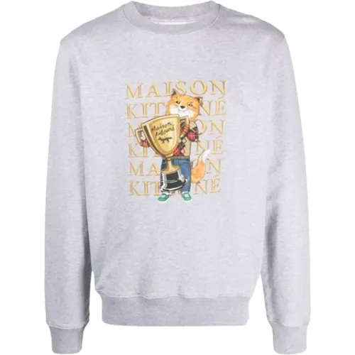 Fox Champion Regular Sweatshirt , Herren, Größe: L - Maison Kitsuné - Modalova