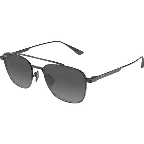 Kahana Gs640-17 Shiny Dark Ruthenium Sunglasses , unisex, Sizes: 53 MM - Maui Jim - Modalova