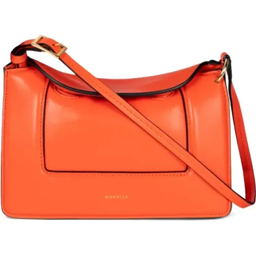 Leather Strap Flap Bag , female, Sizes: ONE SIZE - Wandler - Modalova