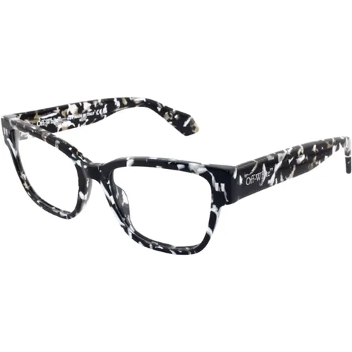 Stylish Eyeglasses Havana-Black Glossy Frame , female, Sizes: 53 MM - Off White - Modalova